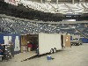 Aerial Arts Mobile Rigging truck prepares for Colts banner placement